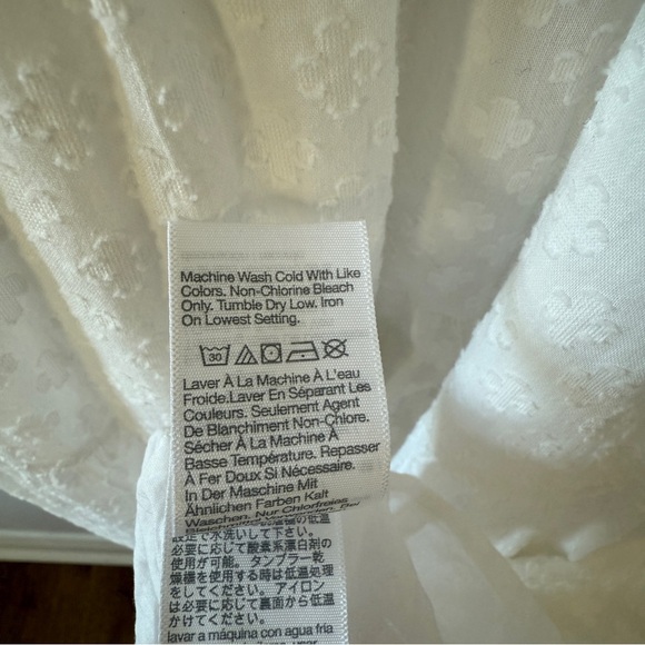 NWT Madewell Tie-Back Flutter-Sleeve Tiered Midi Dress White - Picture 10 of 11